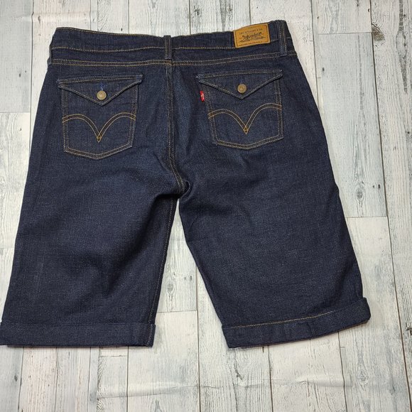 Levi's 515 Cuffed Shorts Button Back Pockets - Picture 2 of 7